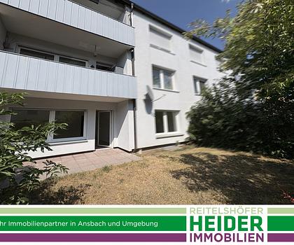 3 Zi. Terrassen-ETW mit Gartenanteil, in ruhiger Wohnlage in Ansbach-Eyb