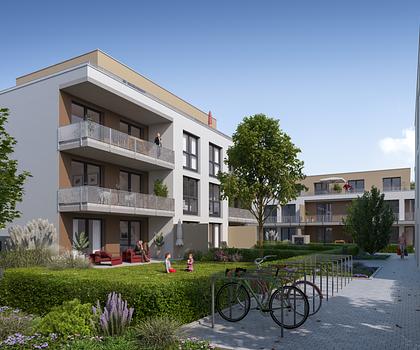 Helle 3-Zimmer-Wohnung mit offener Küche, großzügiger Terrasse und Garten