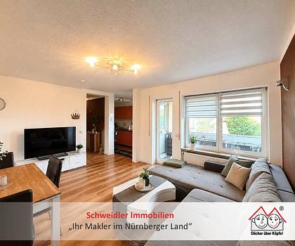 Großzügige 1-Zimmer-Wohnung mit schönem Balkon und Einbauküche in Rückersdorf zur Miete