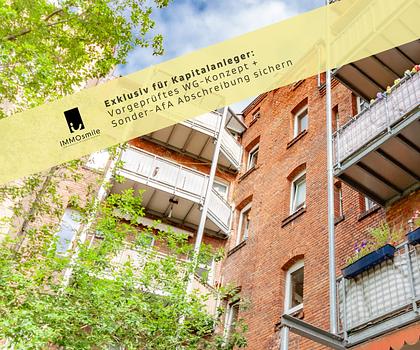 Kapitalanlage zur WG-Nutzung: 4-Zimmer-Altbau-Wohnung (1. OG) in Schoppershof mit Balkon