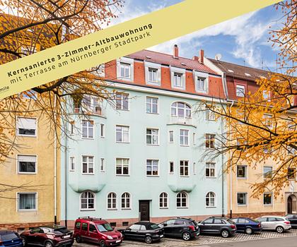 Kernsanierter Altbau trifft modernen Wohnkomfort – 3 Zi. mit Eichenparkett, FBH & Westterrasse