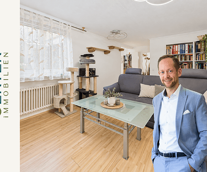 3 Zimmer Erdgeschosswohnung mit Loggia, Garten und Stellplatz