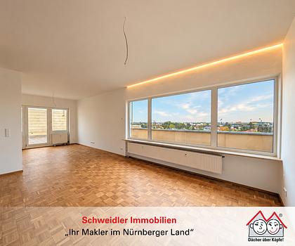 Ihr Logenplatz über Fürth:
Großzügiges 4-Zimmer-Penthouse
mit Lift und XXL-Dachterrasse