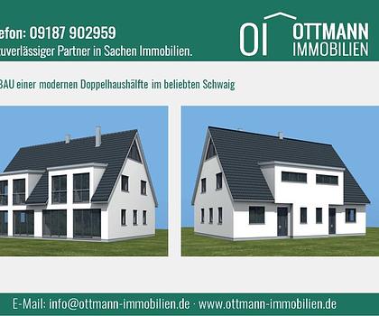 Neubau von modernen Doppelhäusern im beliebten Schwaig