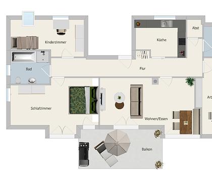 Zentral - Großzügig - Modern
4-Zimmer-Eigentumswohnung in Forchheim