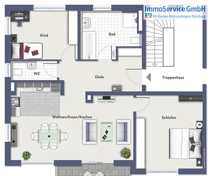Neubau: 7-FH mit Carports in Nürnberg-Fischbach - 3 Wohnungen verkauft! - Baubeginn bereits erfolgt