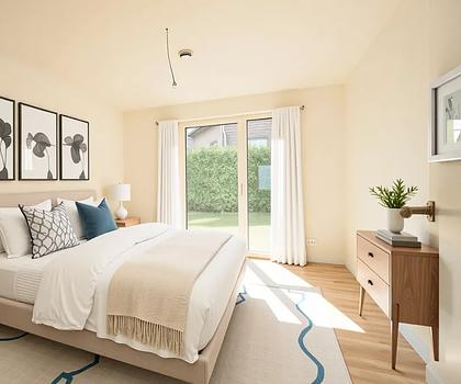 Erstbezug! Für Jung und Alt Helle, barrierefreie 3-Zimmer-Erdgeschosswohnung mit Südterrasse, Garten und Einbauküche