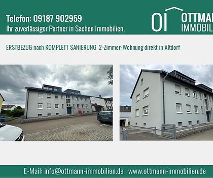 ERSTBEZUG nach KOMPLETTSANIERUNG - 2-Zimmer-Wohnung in zentraler Lage