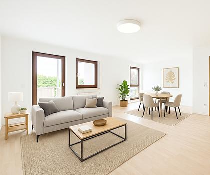 Komfortables Wohnen für jede Lebensphase - Helle Erdgeschosswohnung mit Loggia und Einbauküche