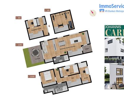 St. Johannis - Stadthaus über 4 Etagen auf ca. 127 m², Terrasse, Dachgarten und Loggia.