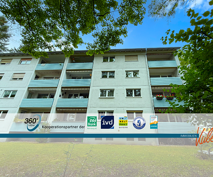 IMMO KUBE! 3 Zi.-Etagenwohnung mit Sonnenloggia, TG-Stellplatz in Nbg., Schoppershof