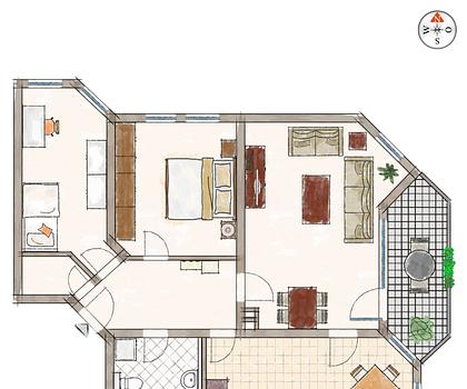 Helle 3 Zimmerwohnung mit Balkon und Tiefgaragenstellplatz zentrumsnah in Bayreuth