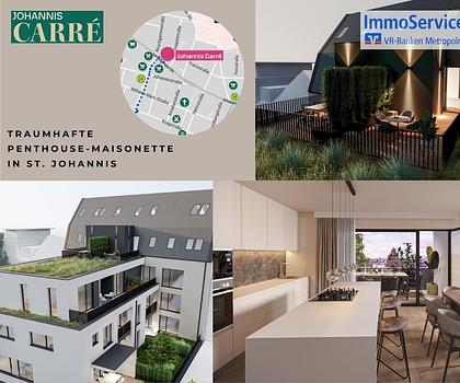 Traumhafte 4,5-Zimmer-Penthouse-Maisonette auf 2 Etagen, mit Dachterrasse und Loggia - St. Johannis.