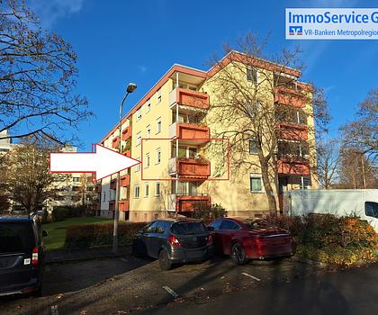 Vermietete 2-Zimmer-Eigentumswohnung mit Balkon und Pkw-Außenstellplatz