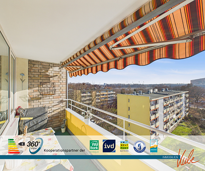 Seeblick! TOP Rendite: ca. 3,79 %! Helle 2 Zi.-ETW mit Aufzug und zwei Loggien in Nbg.-Gleißhammer