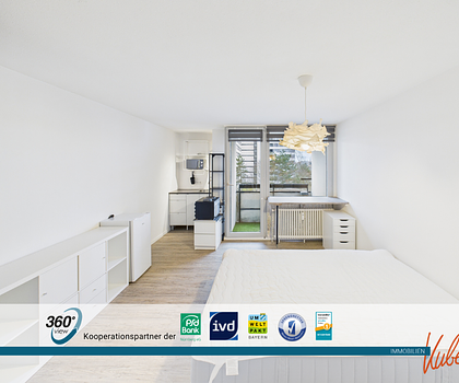 IMMO KUBE! Wohnen am Wöhrder See: 1 Zi-ETW in Nbg.-Gleißhammer mit Loggia und Aufzug