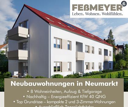 FEßMEYER6

Leben. Wohnen. Wohlfühlen.
Neue 3-Zi.-Wohnung (Nr. 7)
in kleiner Wohnanlage von Neumarkt