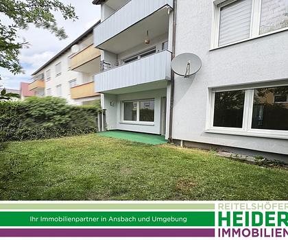 3 Zi. Terrassen-ETW mit Gartenanteil, in ruhiger Wohnlage in Ansbach-Eyb