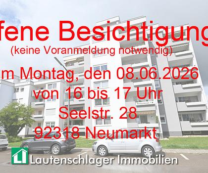 Starter-Wohnung im Stadtgebiet Neumarkts!
1-Zi.-Appartement in unmittelbarer Parknähe