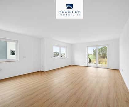 Hegerich: Wohnen mit Blick ins Grüne. 3 Zimmer Neubauwohnung mit Südbalkon