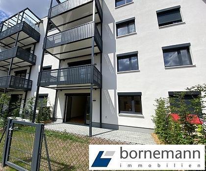 Stadtnah + grün! Neubau! Freie 2-Zi.-Wohnung mit SW-Balkon + TG!