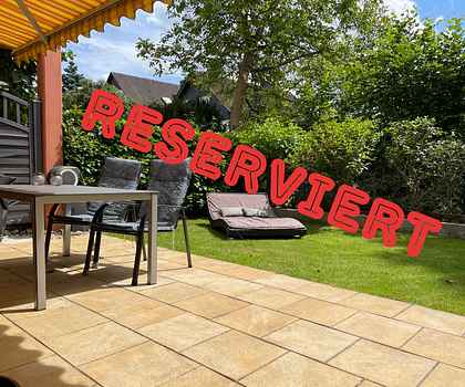 Helle Gartenwohnung auf 2 Ebenen mit Garage in absolut ruhiger Lage